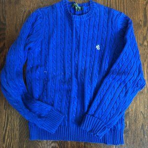 Polo/Ralph Lauren Cable Knit sweater, Cobalt Blue size P/S